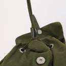 PRADA Backpack Nylon Green Silver Auth 154322-18