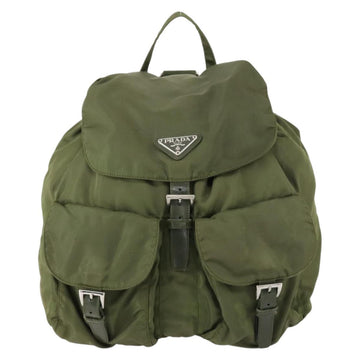 PRADA Backpack Nylon Green Silver Auth 154322 - 0