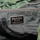 PRADA Backpack Nylon Green Silver Auth 154322-23