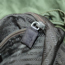 PRADA Backpack Nylon Green Silver Auth 154322-24
