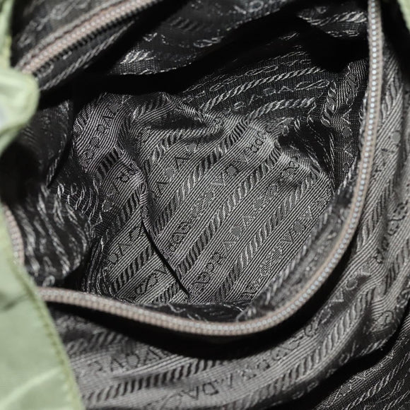 PRADA Backpack Nylon Green Silver Auth 154322