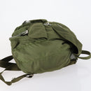PRADA Backpack Nylon Green Silver Auth 154322-4