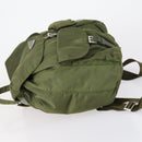 PRADA Backpack Nylon Green Silver Auth 154322-5