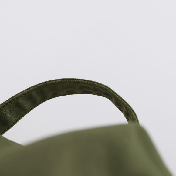 PRADA Backpack Nylon Green Silver Auth 154322