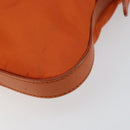 PRADA Shoulder Bag Nylon Orange Gold Auth 154323-9