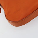PRADA Shoulder Bag Nylon Orange Gold Auth 154323-14
