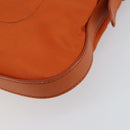 PRADA Shoulder Bag Nylon Orange Gold Auth 154323-15