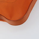 PRADA Shoulder Bag Nylon Orange Gold Auth 154323-16