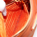 PRADA Shoulder Bag Nylon Orange Gold Auth 154323-22