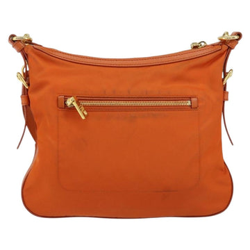 PRADA Shoulder Bag Nylon Orange Gold Auth 154323 - 0