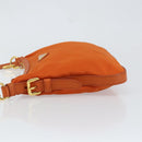 PRADA Shoulder Bag Nylon Orange Gold Auth 154323-4
