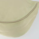 PRADA Shoulder Bag Nylon Ivory Gold Auth 154324-10