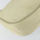 PRADA Shoulder Bag Nylon Ivory Gold Auth 154324-11