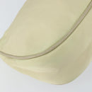 PRADA Shoulder Bag Nylon Ivory Gold Auth 154324-13