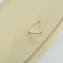 PRADA Shoulder Bag Nylon Ivory Gold Auth 154324-14
