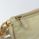 PRADA Shoulder Bag Nylon Ivory Gold Auth 154324-15
