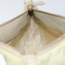 PRADA Shoulder Bag Nylon Ivory Gold Auth 154324-18