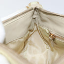 PRADA Shoulder Bag Nylon Ivory Gold Auth 154324-19