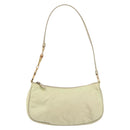 PRADA Shoulder Bag Nylon Ivory Gold Auth 154324-2