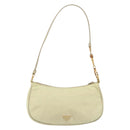 PRADA Shoulder Bag Nylon Ivory Gold Auth 154324-3