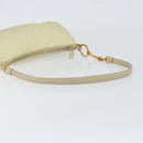 PRADA Shoulder Bag Nylon Ivory Gold Auth 154324-7