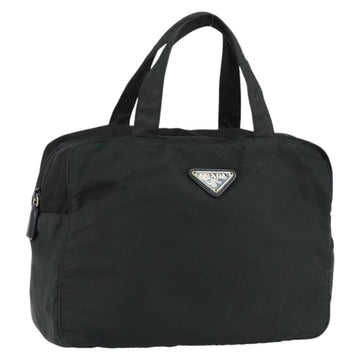 PRADA Hand Bag Nylon Black Auth 154325