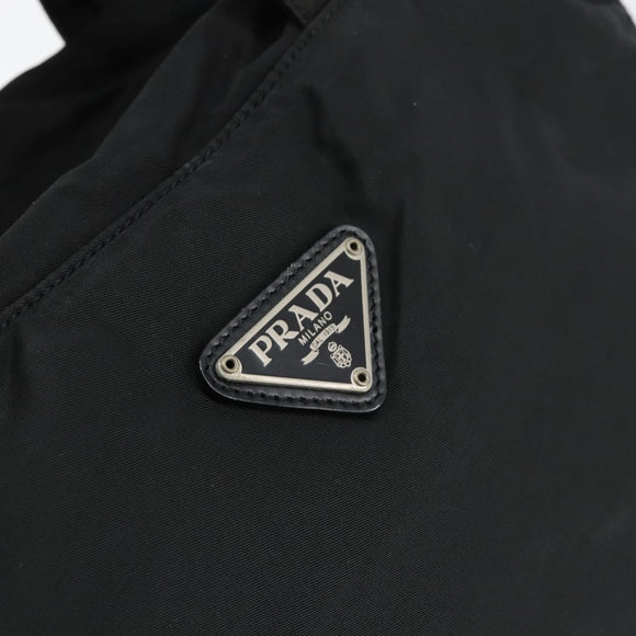 PRADA Hand Bag Nylon Black Auth 154325