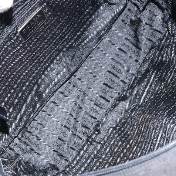 PRADA Hand Bag Nylon Black Auth 154325