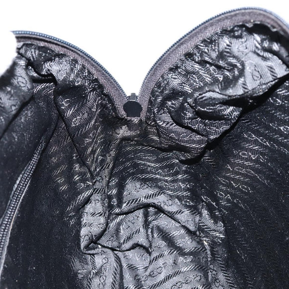 PRADA Hand Bag Nylon Black Auth 154325