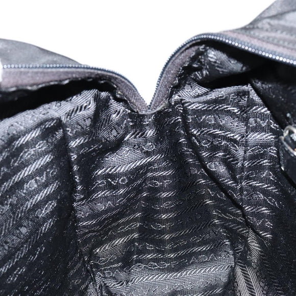 PRADA Hand Bag Nylon Black Auth 154325