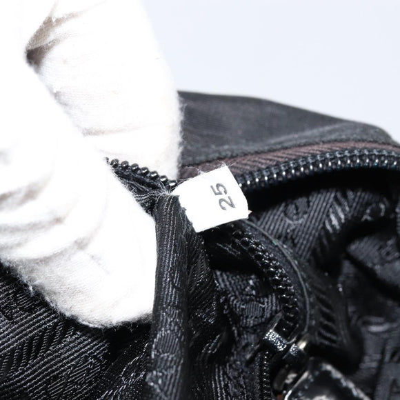 PRADA Hand Bag Nylon Black Auth 154325
