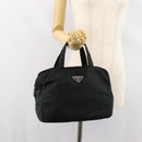 PRADA Hand Bag Nylon Black Auth 154325-23