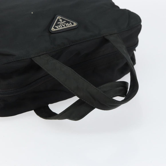 PRADA Hand Bag Nylon Black Auth 154325