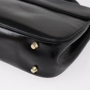 Christian Dior Hand Bag Leather 2way Black Gold Auth 154326V-18
