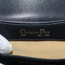 Christian Dior Hand Bag Leather 2way Black Gold Auth 154326V-11