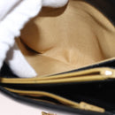 Christian Dior Hand Bag Leather 2way Black Gold Auth 154326V-22