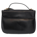 Christian Dior Hand Bag Leather 2way Black Gold Auth 154326V-2