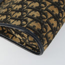 Christian Dior Trotter Canvas Shoulder Bag Navy Gold Auth 154328-14