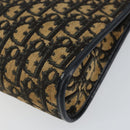 Christian Dior Trotter Canvas Shoulder Bag Navy Gold Auth 154328-15