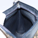 Christian Dior Trotter Canvas Shoulder Bag Navy Gold Auth 154328-18