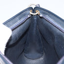 Christian Dior Trotter Canvas Shoulder Bag Navy Gold Auth 154328-19