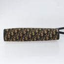 Christian Dior Trotter Canvas Shoulder Bag Navy Gold Auth 154328-5