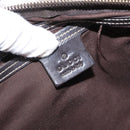 FENDI Zucchino Canvas Boston Bag PVC Dark Brown Gold 193603 Auth 154330-17