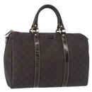 FENDI Zucchino Canvas Boston Bag PVC Dark Brown Gold 193603 Auth 154330-1