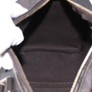 FENDI Zucchino Canvas Boston Bag PVC Dark Brown Gold 193603 Auth 154330-20