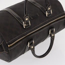 FENDI Zucchino Canvas Boston Bag PVC Dark Brown Gold 193603 Auth 154330-6