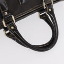 FENDI Zucchino Canvas Boston Bag PVC Dark Brown Gold 193603 Auth 154330-7