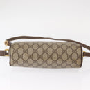 GUCCI GG Supreme Web Sherry Line Bag PVC Beige Gold 56 02 087 Auth 154331-6