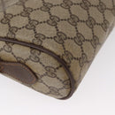 GUCCI GG Supreme Web Sherry Line Bag PVC Beige Gold 56 02 087 Auth 154331-16