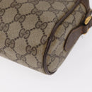 GUCCI GG Supreme Web Sherry Line Bag PVC Beige Gold 56 02 087 Auth 154331-17